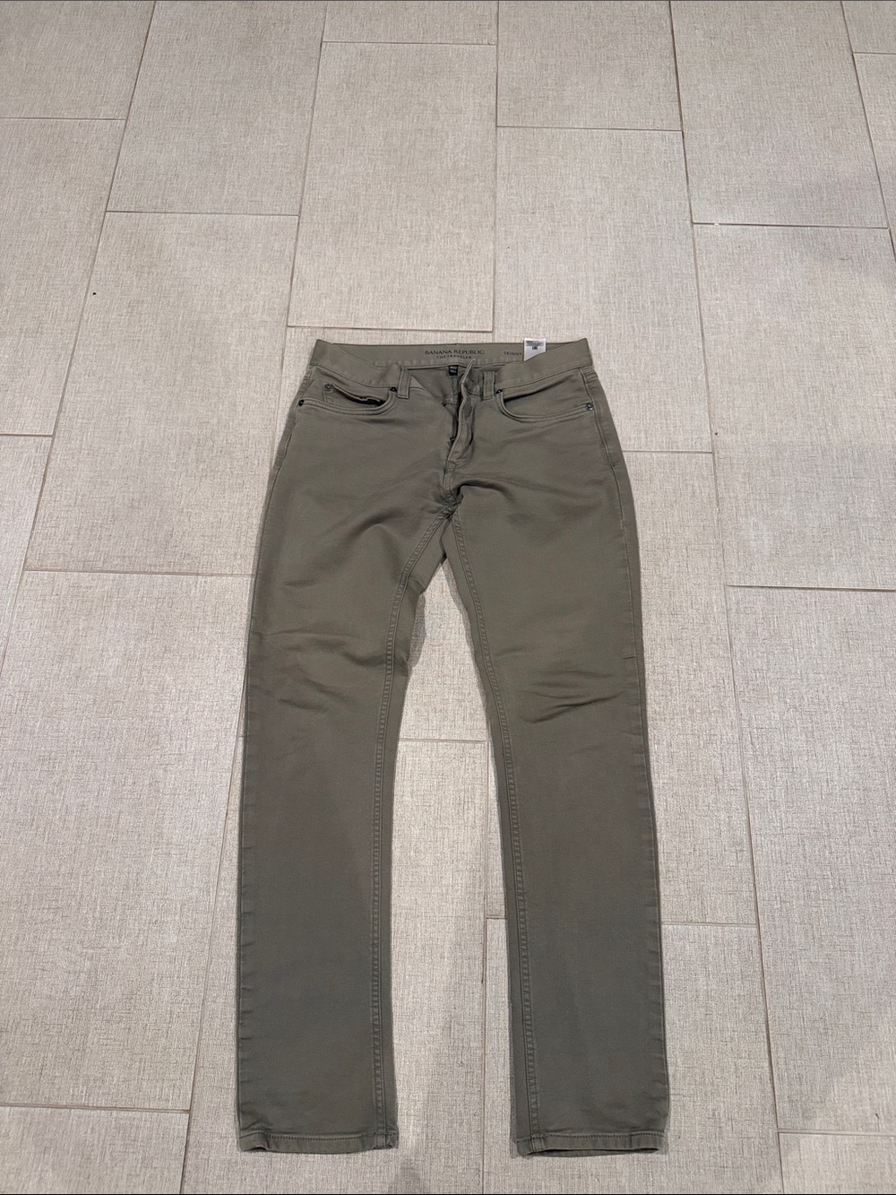 Banana Republic Men's Slim Straight Olive Jeans